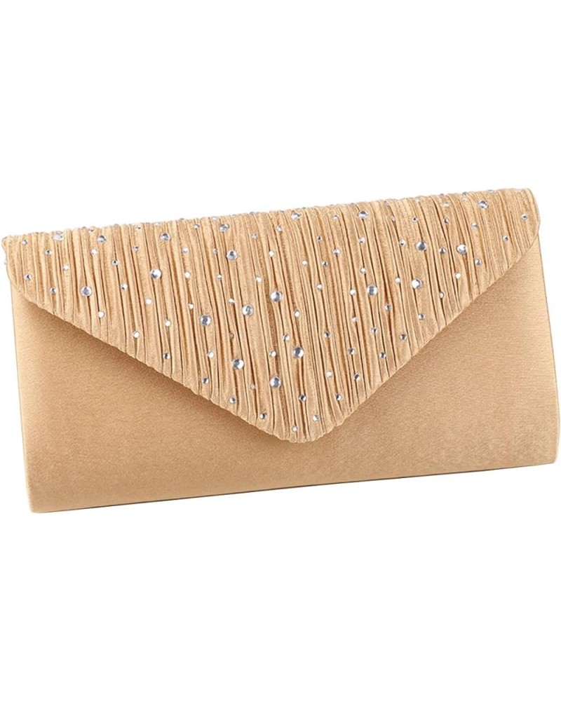 Evening Bag for Women Rhinestone Clutch Bag Envelope Handbag Bridal Wedding Purse Gold $29.79 Evening Bags