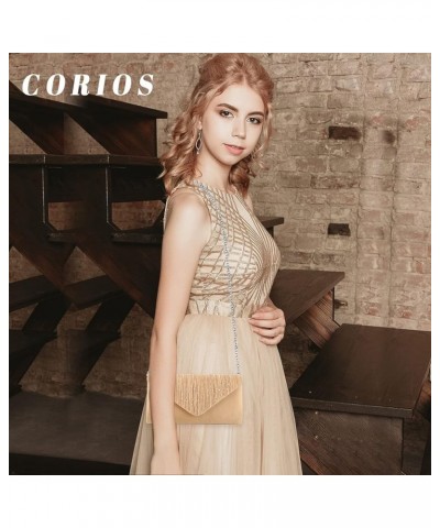 Evening Bag for Women Rhinestone Clutch Bag Envelope Handbag Bridal Wedding Purse Gold $29.79 Evening Bags