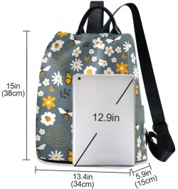 Backpack Purse for Women Fashion Travel Anti-theft Cute Bee Butterfly Daisy Flower Daypack Casual Shoulder Bag Medium Size $2...