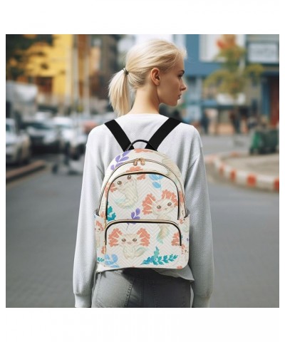 Cute Watercolor Axolotl Backpack for Women Shoulder Bag Lightweight Small Backpack Casual Daypack for Travel Small(11.41'' x ...