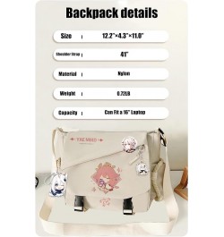 Genshin Impact Handbag Sangonomiya Crossbody Bag Single Shoulder Bag Adult Single Shoulder Backpack White Bag Venti $22.53 Ba...