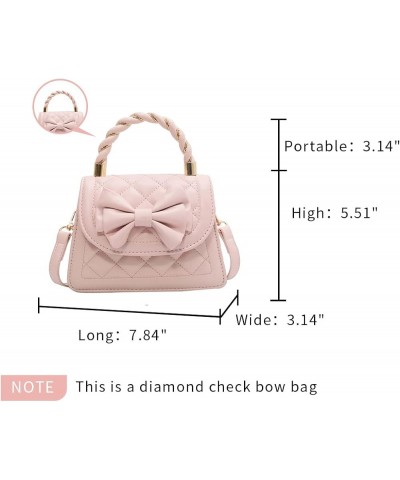 Girls Bowknot Handbag PU Leather Shoulder Bag for Women Top-handle Totes Satchel 1 Black $19.59 Satchels