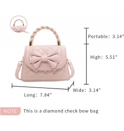 Girls Bowknot Handbag PU Leather Shoulder Bag for Women Top-handle Totes Satchel 1 Black $19.59 Satchels