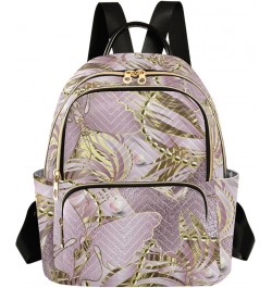 Rose Gold Butterfly Print Small Backpack Purse for Women Travel Bag Fashion Daypack Back Pack Shoulder Bag Multicolor Medium ...