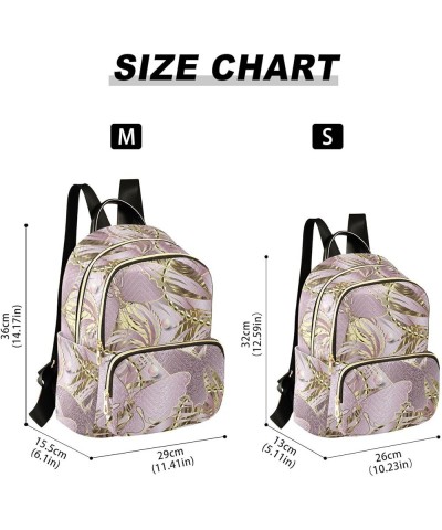 Rose Gold Butterfly Print Small Backpack Purse for Women Travel Bag Fashion Daypack Back Pack Shoulder Bag Multicolor Medium ...