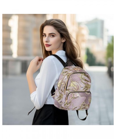 Rose Gold Butterfly Print Small Backpack Purse for Women Travel Bag Fashion Daypack Back Pack Shoulder Bag Multicolor Medium ...