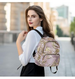 Rose Gold Butterfly Print Small Backpack Purse for Women Travel Bag Fashion Daypack Back Pack Shoulder Bag Multicolor Medium ...