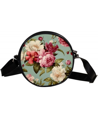 Crossbody Bags for Women,Crossbody Bag Men,Small Sling Bag,Floral Seamless Roses,Crossbody Purse $11.40 Crossbody Bags