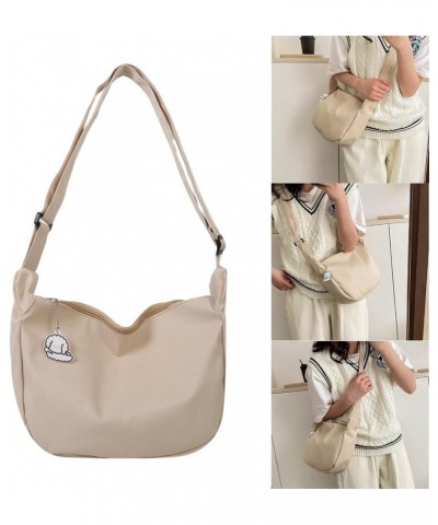 Versatile Single Shoulder Bag with Cute Pendant Harajuku Crossbody Bag Great for Daily Commute Shopping and College Black $8....