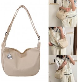 Versatile Single Shoulder Bag with Cute Pendant Harajuku Crossbody Bag Great for Daily Commute Shopping and College Black $8....