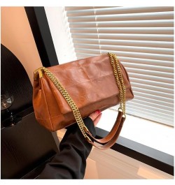 Beautiful Designer Chain Crossbody Bag for Women Fashion Leather Lightweight Shoulder Bag Handbags Brown $32.09 Totes