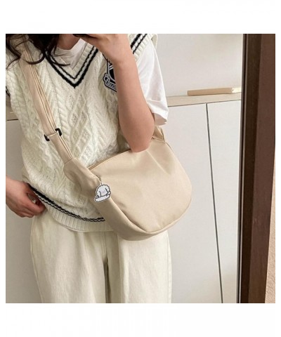 Versatile Single Shoulder Bag with Cute Pendant Harajuku Crossbody Bag Great for Daily Commute Shopping and College Black $8....