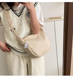 Versatile Single Shoulder Bag with Cute Pendant Harajuku Crossbody Bag Great for Daily Commute Shopping and College Black $8....