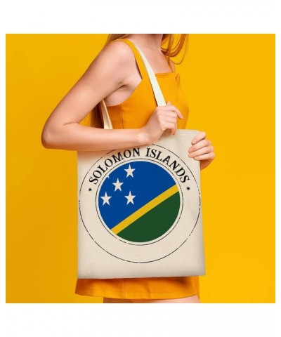 Poland Flag Tote Bag National Flag Canvas Tote Bag with Handle Cute Book Bag Shopping Shoulder Bag for Women Girls Solomon Is...