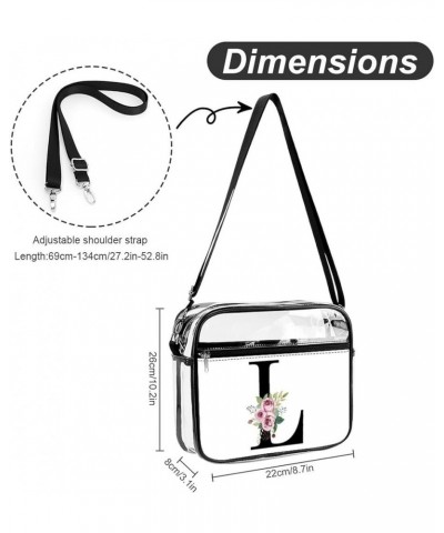 D Clear Crossbody Shoulder Purse Bag for Men Women, Stadium Clear Messenger Bag Style-10 $12.25 Crossbody Bags