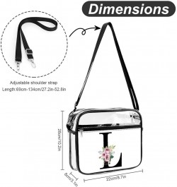 D Clear Crossbody Shoulder Purse Bag for Men Women, Stadium Clear Messenger Bag Style-10 $12.25 Crossbody Bags