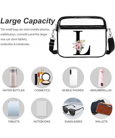 D Clear Crossbody Shoulder Purse Bag for Men Women, Stadium Clear Messenger Bag Style-10 $12.25 Crossbody Bags