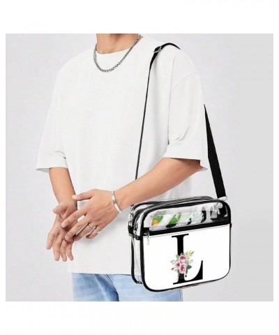 D Clear Crossbody Shoulder Purse Bag for Men Women, Stadium Clear Messenger Bag Style-10 $12.25 Crossbody Bags