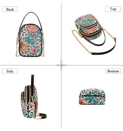 Watercolor Tropical Flowers Design Crossbody Bags Shoulder Bag for Women Stylish Ladies Messenger Bags Cell Phone Purse and H...