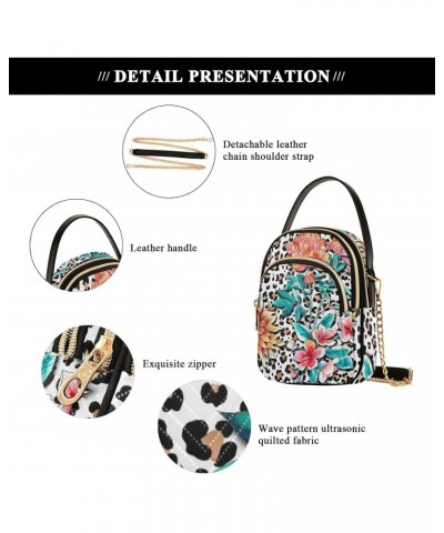 Watercolor Tropical Flowers Design Crossbody Bags Shoulder Bag for Women Stylish Ladies Messenger Bags Cell Phone Purse and H...