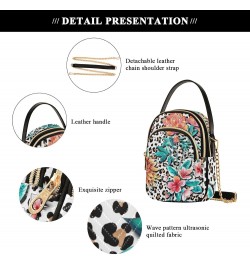 Watercolor Tropical Flowers Design Crossbody Bags Shoulder Bag for Women Stylish Ladies Messenger Bags Cell Phone Purse and H...