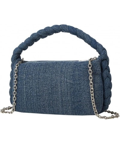 Denim Purses Women Jean Clutch Handbags Chain Satchel Tote Hobo Knot Woven Top Handle Trendy Shoulder Crossbody Sling Bag Dar...