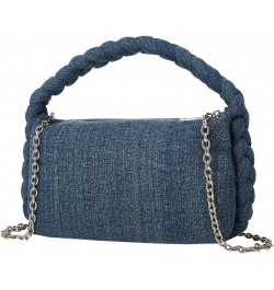 Denim Purses Women Jean Clutch Handbags Chain Satchel Tote Hobo Knot Woven Top Handle Trendy Shoulder Crossbody Sling Bag Dar...