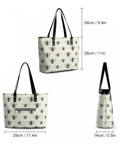 Bees Printed Purses and Handbags for Women Vintage Tote Bag Top Handle Ladies Shoulder Bags for Shopping Travel $22.79 Totes