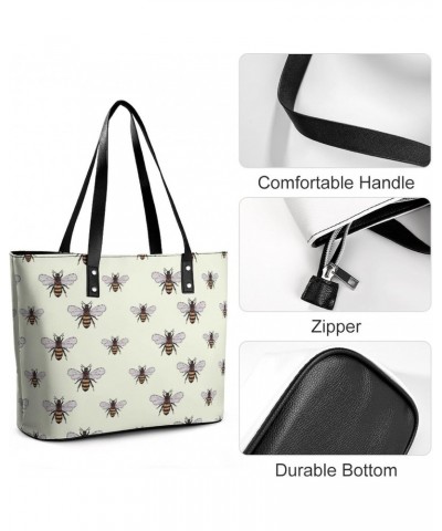 Bees Printed Purses and Handbags for Women Vintage Tote Bag Top Handle Ladies Shoulder Bags for Shopping Travel $22.79 Totes