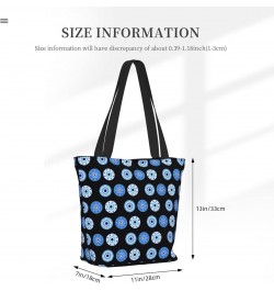 Women Shoulder Bag Evil-Eye-Blue-Black Foldable Tote Bag With Zipper Closure Casual Shopping Purse Daily Bag $12.89 Totes