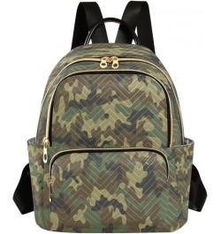 Stylish Green Camouflage Women Backpack Purse Ladies Fashion Shoulder Bag Daypack Travel Bag 7.5L Small $17.04 Backpacks