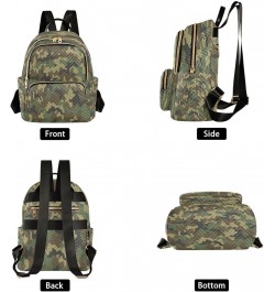 Stylish Green Camouflage Women Backpack Purse Ladies Fashion Shoulder Bag Daypack Travel Bag 7.5L Small $17.04 Backpacks