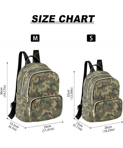 Stylish Green Camouflage Women Backpack Purse Ladies Fashion Shoulder Bag Daypack Travel Bag 7.5L Small $17.04 Backpacks