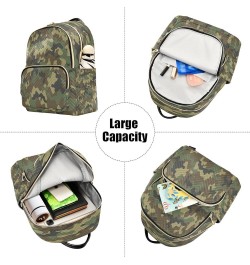 Stylish Green Camouflage Women Backpack Purse Ladies Fashion Shoulder Bag Daypack Travel Bag 7.5L Small $17.04 Backpacks