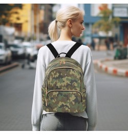 Stylish Green Camouflage Women Backpack Purse Ladies Fashion Shoulder Bag Daypack Travel Bag 7.5L Small $17.04 Backpacks