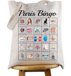 Paris Bingo Tote Bag Paris Travel Gift Paris Traveller Lover Grocery Handbag For Women French Gift Shopping Bag Beige $10.20 ...