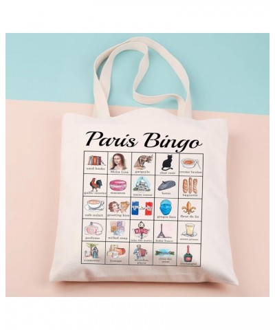 Paris Bingo Tote Bag Paris Travel Gift Paris Traveller Lover Grocery Handbag For Women French Gift Shopping Bag Beige $10.20 ...