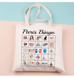 Paris Bingo Tote Bag Paris Travel Gift Paris Traveller Lover Grocery Handbag For Women French Gift Shopping Bag Beige $10.20 ...