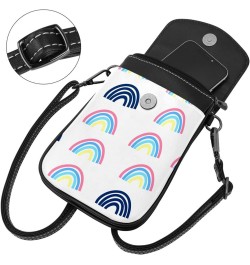 Small Crossbody Bag Blue Rainbow Cell Phone Purse Wallet $16.06 Crossbody Bags