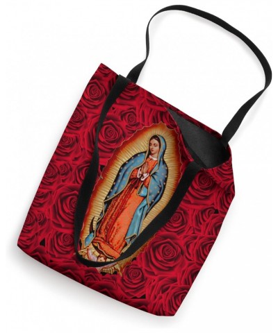 Our Lady Virgen De Guadalupe Virgin Mary Rose Floral Tote Bag $11.87 Totes