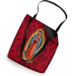 Our Lady Virgen De Guadalupe Virgin Mary Rose Floral Tote Bag $11.87 Totes