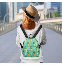 Pineapple Triangle Mini Backpack Purse for Women, Summer Fruit Small Fashion Daypack Lightweight, Cute Casual Travel Bag $16....