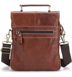 Small Messenger Bag for Men Genuine Leather Shoulder Crossbody Purse for Work Business Sling Handbag Black $38.12 Totes