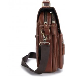 Small Messenger Bag for Men Genuine Leather Shoulder Crossbody Purse for Work Business Sling Handbag Black $38.12 Totes