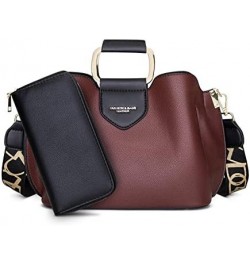 2PCS Purses for Women Shoulder Handbag Top Handle Hobo Tote Bags, PU Leather Coffee $17.28 Totes