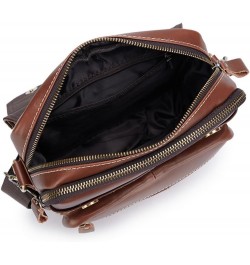 Small Messenger Bag for Men Genuine Leather Shoulder Crossbody Purse for Work Business Sling Handbag Black $38.12 Totes