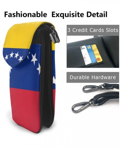 Venezuela Flag Women Cell Phone Purse Leather Shoulder Crossbody Bag Wallet Pouch $25.14 Shoulder Bags