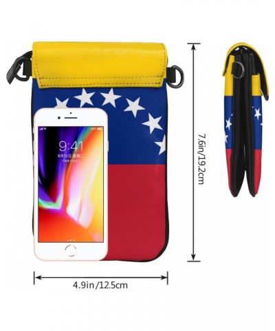 Venezuela Flag Women Cell Phone Purse Leather Shoulder Crossbody Bag Wallet Pouch $25.14 Shoulder Bags