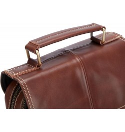 Small Messenger Bag for Men Genuine Leather Shoulder Crossbody Purse for Work Business Sling Handbag Black $38.12 Totes