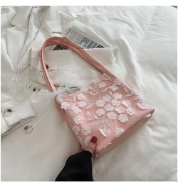 Women fashion casual Lace bow tote bag crossbody bag handbag shoulder bag Purse wallet (off-white) Pink $11.34 Totes